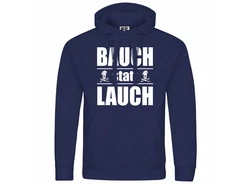 deinshirt Kapuzenpullover Bauch statt Lauch Mit Print Motiv Dunkelblau/Blau