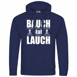 deinshirt Kapuzenpullover Bauch statt Lauch Mit Print Motiv Dunkelblau/Blau
