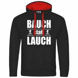 deinshirt Kapuzenpullover Bauch statt Lauch Mit Print Motiv Schwarz/Rosa