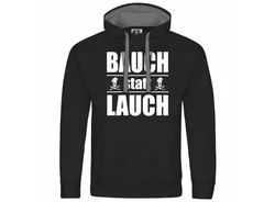 deinshirt Kapuzenpullover Bauch statt Lauch Mit Print Motiv Schwarz/Rosa