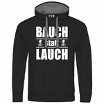 deinshirt Kapuzenpullover Bauch statt Lauch Mit Print Motiv Schwarz/Rosa