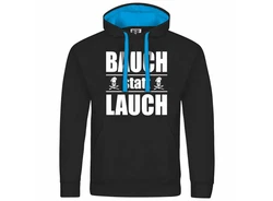 deinshirt Kapuzenpullover Bauch statt Lauch Mit Print Motiv Schwarz/Rosa