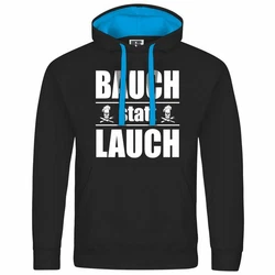 deinshirt Kapuzenpullover Bauch statt Lauch Mit Print Motiv Schwarz/Rosa