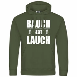 deinshirt Kapuzenpullover Bauch statt Lauch Mit Print Motiv Dunkelgrün/Grün