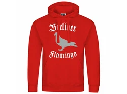 deinshirt Kapuzenpullover Berliner Flamingo Mit Print Motiv Rot/Braun/Dunkelrot