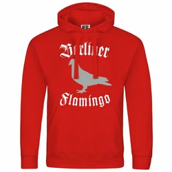 deinshirt Kapuzenpullover Berliner Flamingo Mit Print Motiv Rot/Braun/Dunkelrot