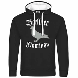 Kapuzenpullover Herren Kapuzenpullover Berliner Flamingo Mit Print Motiv, Grafik