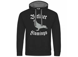 deinshirt Kapuzenpullover Berliner Flamingo Mit Print Motiv Braun/Silber/Lila