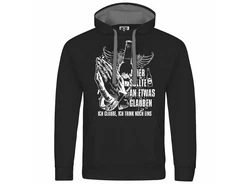 deinshirt Kapuzenpullover Ich glaube Ich trink noch eins Schwarz