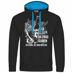 deinshirt Kapuzenpullover Ich glaube Ich trink noch eins Schwarz/Blau