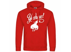deinshirt Kapuzenpullover Herren Yeehaw Mit Print Rot/Dunkelrot