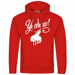deinshirt Kapuzenpullover Herren Yeehaw Mit Print Rot/Dunkelrot