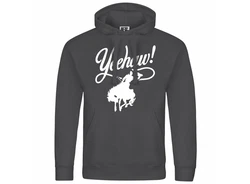 deinshirt Kapuzenpullover Herren Yeehaw Mit Print Dunkelgrau/Hellgrau/Grau