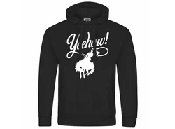 deinshirt Kapuzenpullover Herren Yeehaw Mit Print Schwarz/Beige