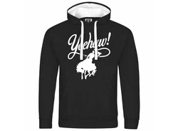 deinshirt Kapuzenpullover Herren Yeehaw Mit Print Schwarz/Gelb/Creme/Beige