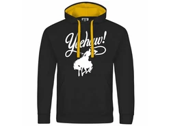 deinshirt Kapuzenpullover Herren Yeehaw Mit Print Gelb