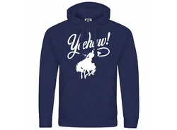 deinshirt Kapuzenpullover Herren Yeehaw Mit Print Dunkelblau/Blau