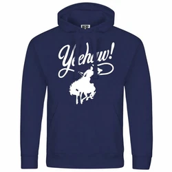 deinshirt Kapuzenpullover Herren Yeehaw Mit Print Dunkelblau/Blau