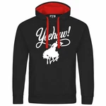 deinshirt Kapuzenpullover Herren Yeehaw Mit Print Rot/Schwarz/Dunkelrot