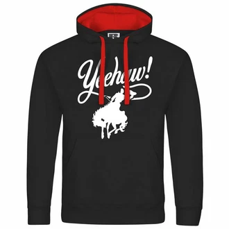 deinshirt Kapuzenpullover Herren Yeehaw Mit Print Rot/Schwarz/Dunkelrot