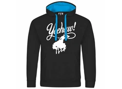 deinshirt Kapuzenpullover Herren Yeehaw Mit Print Blau/Schwarz/Gelb