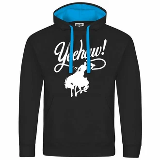 deinshirt Kapuzenpullover Herren Yeehaw Mit Print Blau/Schwarz/Gelb