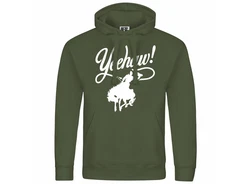 deinshirt Kapuzenpullover Herren Yeehaw Mit Print Grün/Dunkelgrün