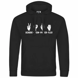 deinshirt Kapuzenpullover Herren Schere Stein Papier FLEX Schwarz