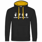 deinshirt Kapuzenpullover Herren Schere Stein Papier FLEX Schwarz/Gelb deinshirt Kapuzenpullover Herren Schere Stein Papier FLEX Schwarz/Gelb