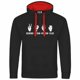 deinshirt Kapuzenpullover Herren Schere Stein Papier FLEX Schwarz/Rot/Dunkelrot