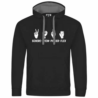deinshirt Kapuzenpullover Herren Schere Stein Papier FLEX Schwarz