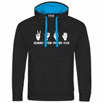 deinshirt Kapuzenpullover Herren Schere Stein Papier FLEX Schwarz/Blau/Hellblau deinshirt Kapuzenpullover Herren Schere Stein Papier FLEX Schwarz/Blau/Hellblau