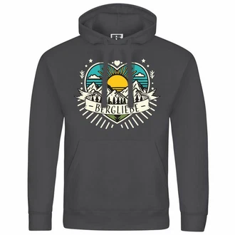 deinshirt Kapuzenpullover Herren Ich Liebe die Berge Hellgrau/Dunkelgrau/Grau/Braun