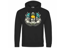 deinshirt Kapuzenpullover Herren Ich Liebe die Berge Schwarz/Dunkelblau/Blau