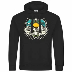 deinshirt Kapuzenpullover Herren Ich Liebe die Berge Schwarz/Dunkelblau/Blau