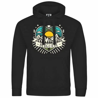deinshirt Kapuzenpullover Herren Ich Liebe die Berge Schwarz/Dunkelblau/Blau