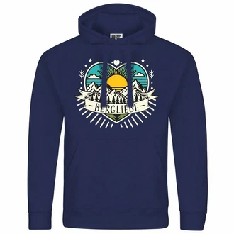 deinshirt Kapuzenpullover Herren Ich Liebe die Berge Blau/Dunkelblau/Hellblau