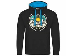 deinshirt Kapuzenpullover Herren Ich Liebe die Berge Blau/Dunkelblau/Schwarz/Creme