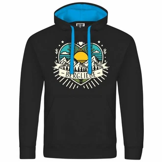 deinshirt Kapuzenpullover Herren Ich Liebe die Berge Blau/Dunkelblau/Schwarz/Creme