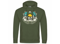 deinshirt Kapuzenpullover Herren Ich Liebe die Berge Grün/Dunkelgrün