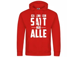 deinshirt Kapuzenpullover Herren Ich kenn kein satt nur alle Rot