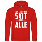 deinshirt Kapuzenpullover Herren Ich kenn kein satt nur alle Rot