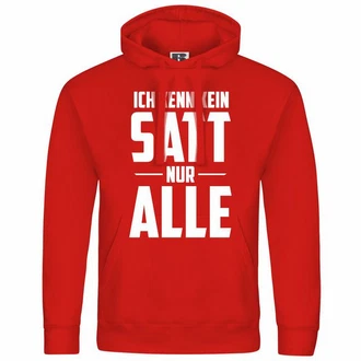 deinshirt Kapuzenpullover Herren Ich kenn kein satt nur alle Rot