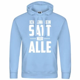 Kapuzenpullover Herren Kapuzenpullover Ich kenn kein satt nur alle Mit Print Motiv, Grafik