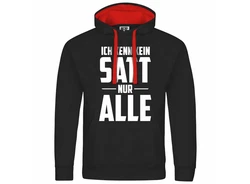 deinshirt Kapuzenpullover Herren Ich kenn kein satt nur alle Schwarz/Braun/Lila/Rot/Grün
