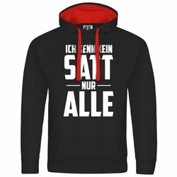 deinshirt Kapuzenpullover Herren Ich kenn kein satt nur alle Schwarz/Braun/Lila/Rot/Grün
