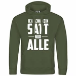 deinshirt Kapuzenpullover Herren Ich kenn kein satt nur alle Grün/Dunkelgrün deinshirt Kapuzenpullover Herren Ich kenn kein satt nur alle Grün/Dunkelgrün