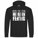 deinshirt Kapuzenpullover Ich mach das Morgen fertig Schwarz/Grau/Hellblau