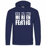 deinshirt Kapuzenpullover Ich mach das Morgen fertig Dunkelblau/Blau/Hellblau/Grau