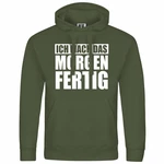 deinshirt Kapuzenpullover Ich mach das Morgen fertig Dunkelgrün/Grün/Grau deinshirt Kapuzenpullover Ich mach das Morgen fertig Dunkelgrün/Grün/Grau